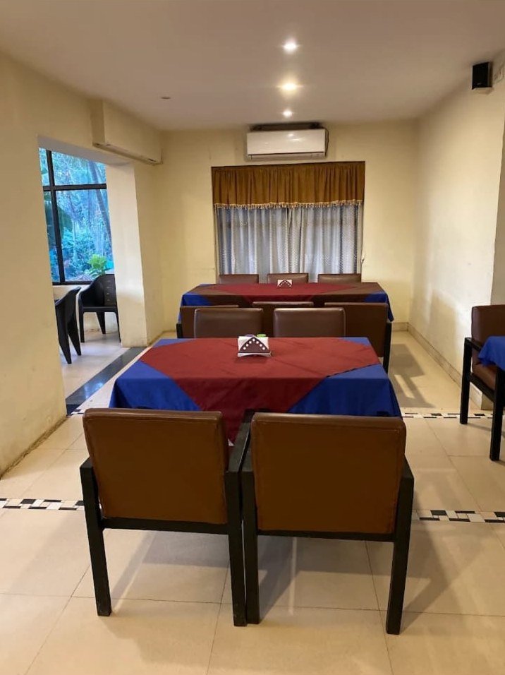 Dining area with table and chairs